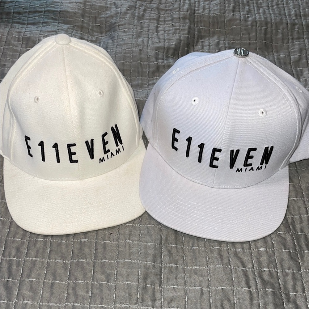 E11EVEN Miami SnapBack white & grey Caps 🧢 Two hats one price 🏷️
